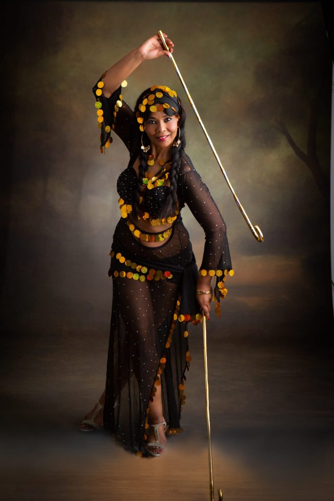 Baile baston traje negro